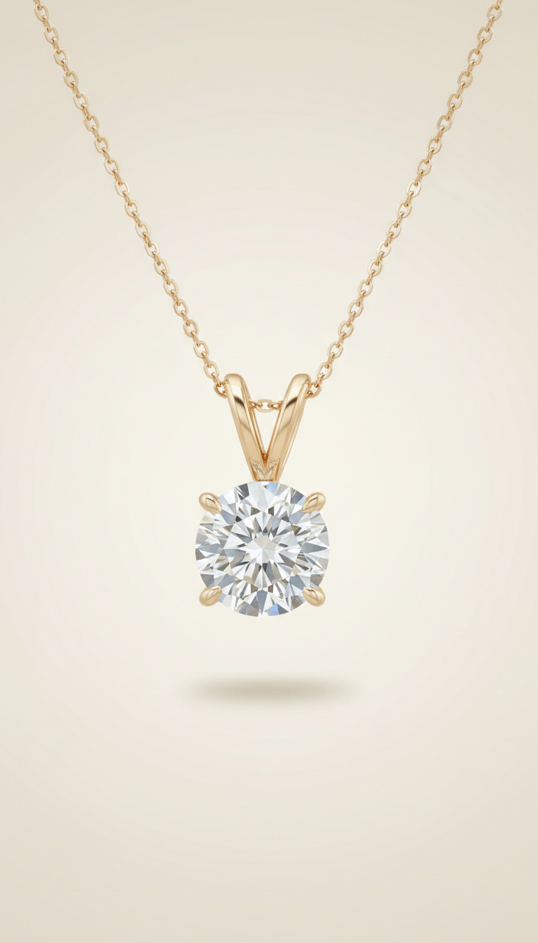 YELLOW GOLD 18 K NECKLACES & DIAMOND (0.30CT)