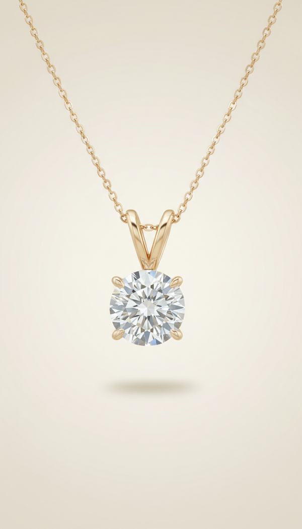 YELLOW GOLD 18 K NECKLACES & DIAMOND (0.30CT)