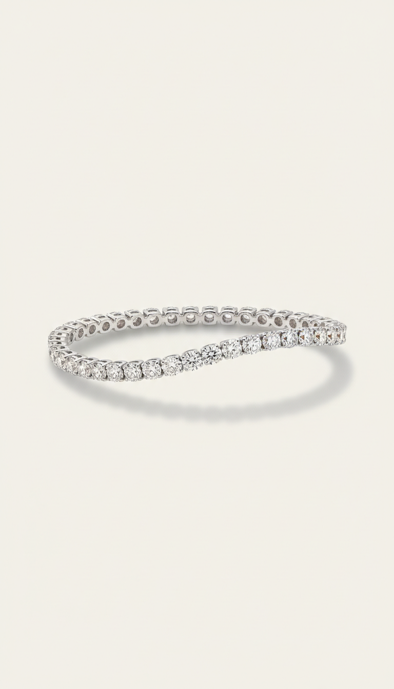 Diamond Ring 18K white Gold ( 0.10 CT )