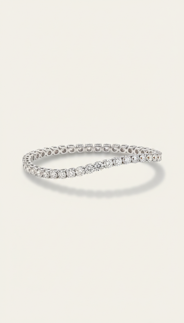 Diamond Ring 18K white Gold ( 0.10 CT )