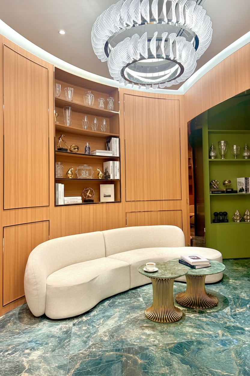 VIP Lounge With Coffee Books And Luxury Decor